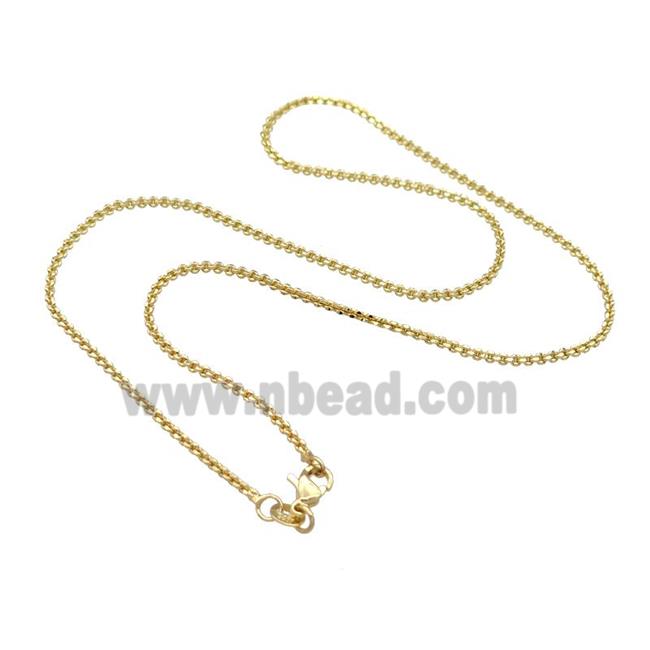 Copper Necklace Chain Unfaded Gold Plated