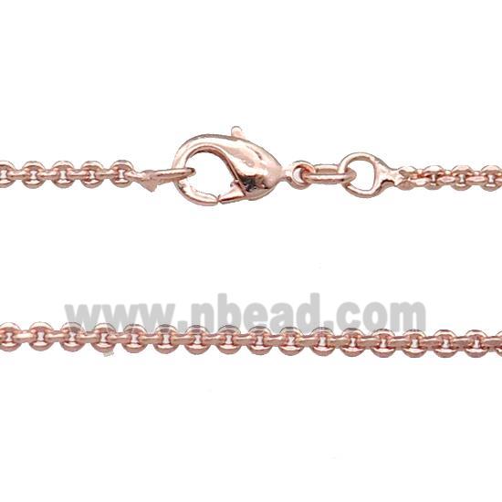 Copper Necklace Chain Unfaded Rose Gold