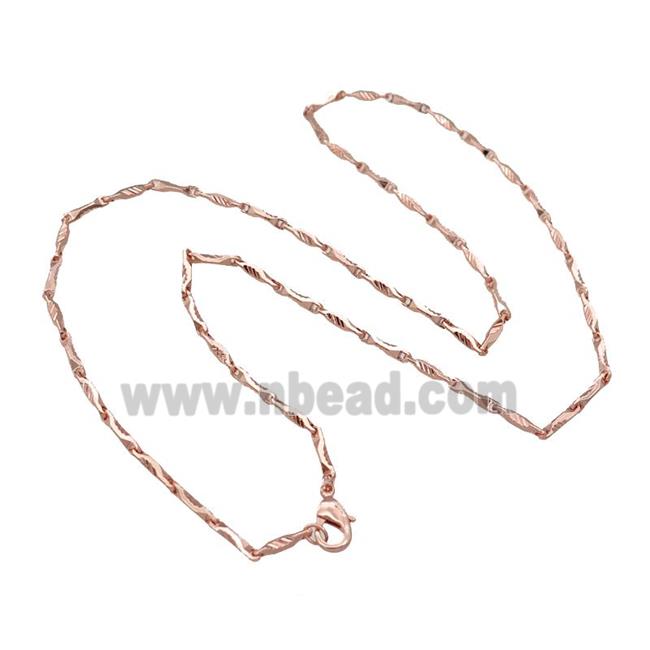 Copper Necklace Chain Unfaded Rose Gold