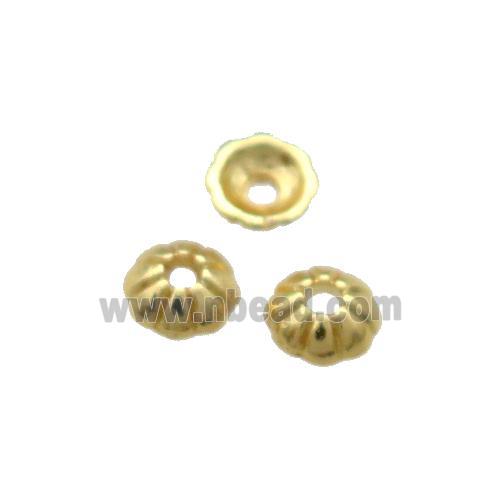 Copper Bead Caps Unfaded Gold Plated
