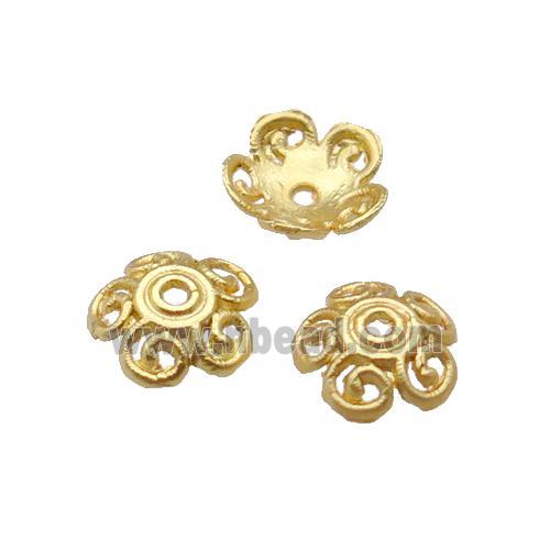 Copper Bead Caps Unfaded Gold Plated