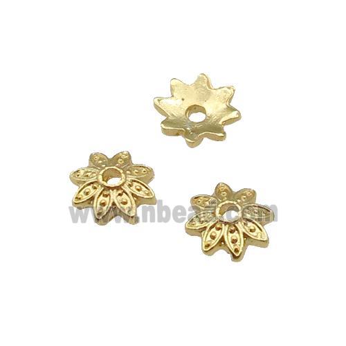 Copper Bead Caps Unfaded Gold Plated