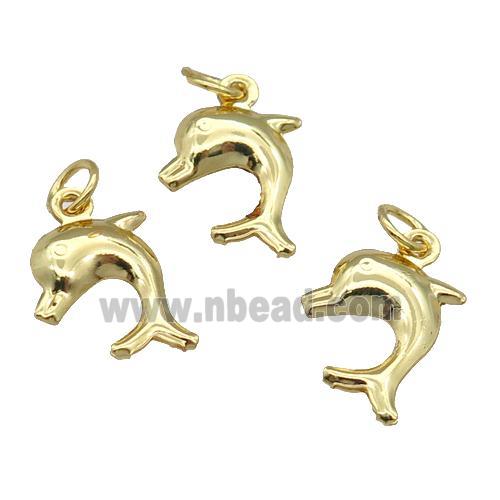 Copper Dolphin Pendant Unfade 18K Gold Plated