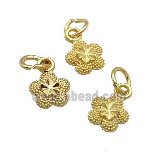 Alloy Flower Pendant Unfade 18K Gold Plated