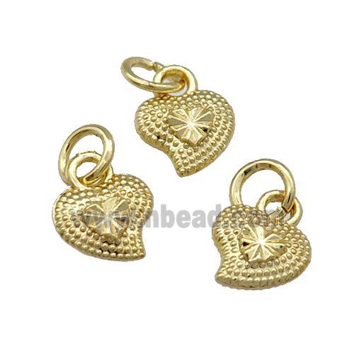 Alloy Heart Pendant Unfade 18K Gold Plated