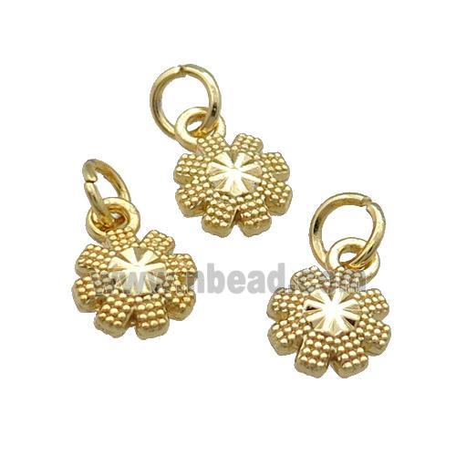 Alloy Flower Pendant Unfade 18K Gold Plated