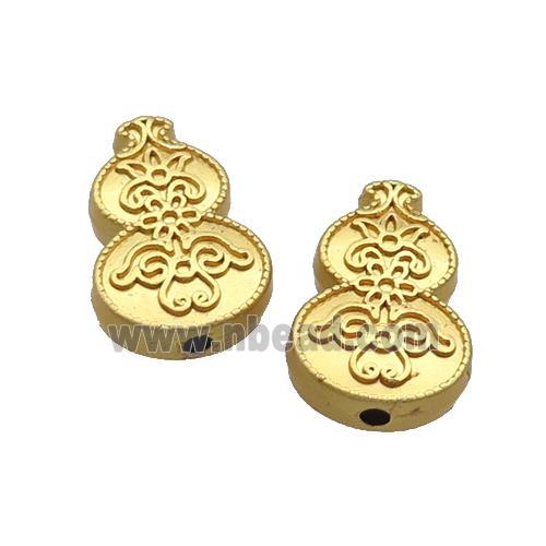 Copper Gourd Beads Gold Plated