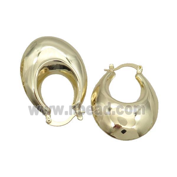 Copper Latchback Earring Gold Plated