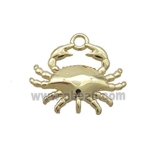 Copper Crab Pendant Gold Plated