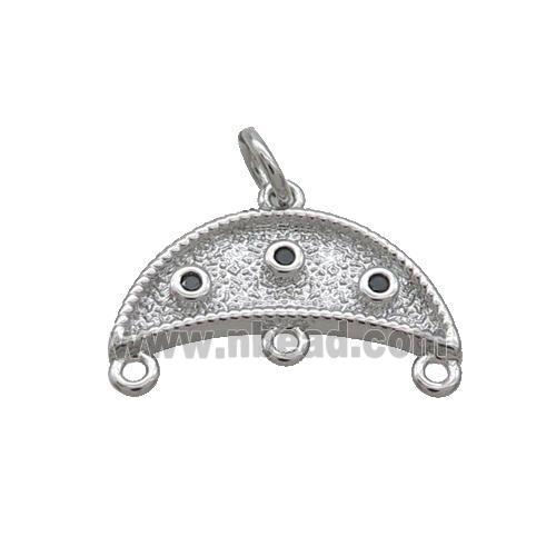 Copper Moon Pendant Platinum Plated