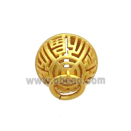 Copper Bell Pendant 18K Gold Plated