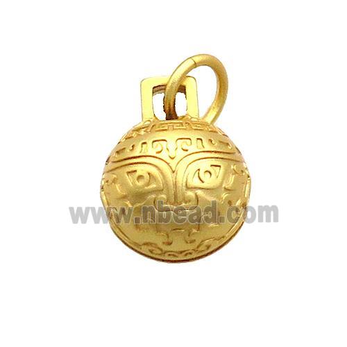Copper Bell Pendant 18K Gold Plated