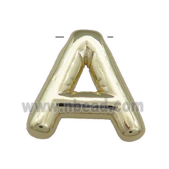 Copper Letter A Pendant Gold Plated