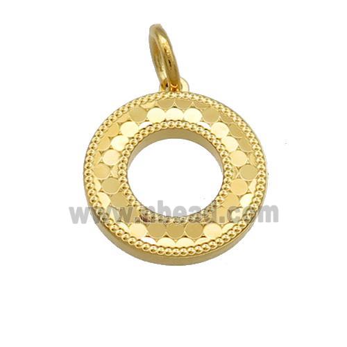 Copper Donut Pendant Unfade 18K Gold Plated