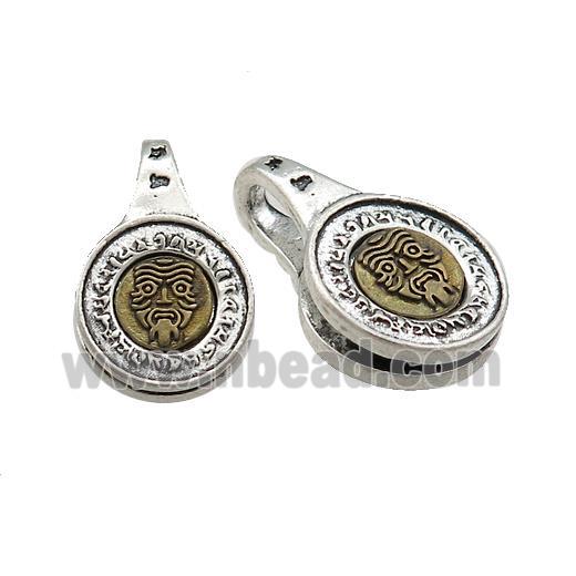 Tibetan Style Mala Counter Buddhist Clip Copper Pendant Totem Antique Silver Bronze
