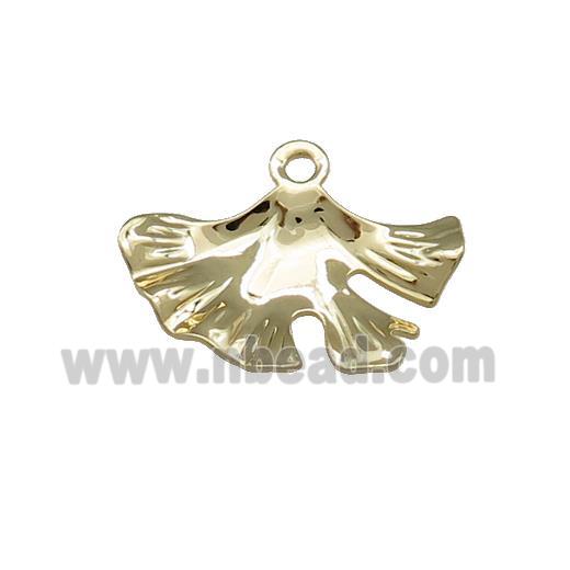 Copper Maple Leaf Pendant Hammered Gold Plated