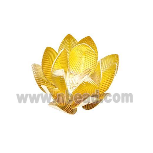 Copper Lotus Beads Flower Gold Plated