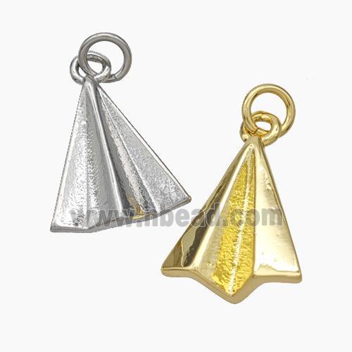 Paper Airplane Charms Copper Pendant Mixed