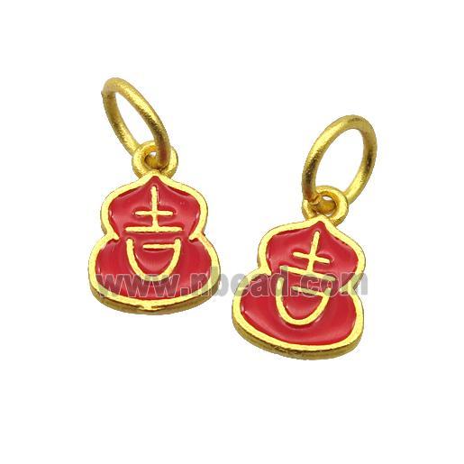 alloy pendant with enamel, gold plated