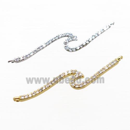 copper pendant pave zircon, mixed