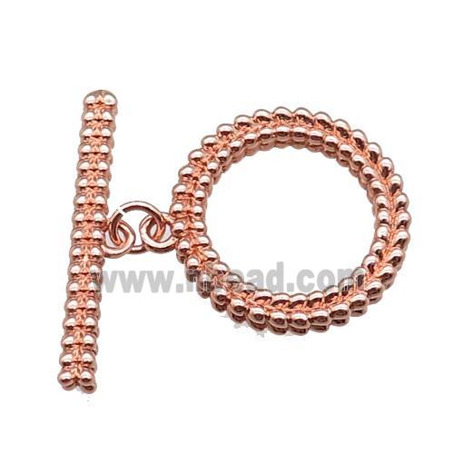 copper toggle clasp, rose gold