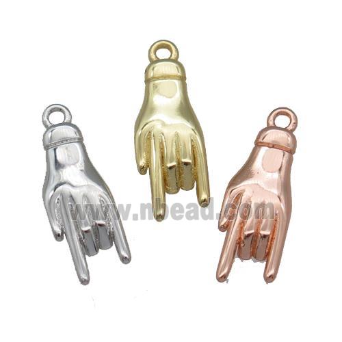 copper hand charm pendant, mixed