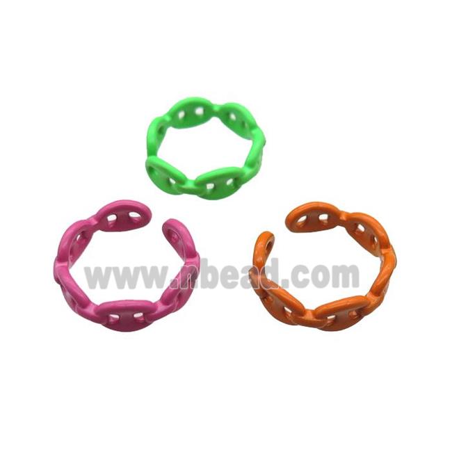 copper rings with lacquered, pignose, mix