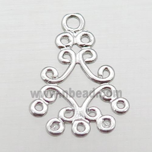 copper pendant, platinum plated