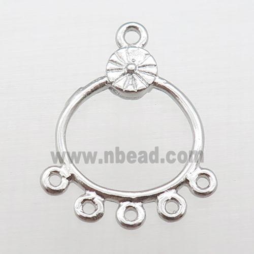 copper pendant, platinum plated