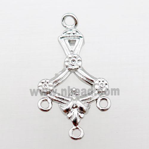 copper pendant, platinum plated