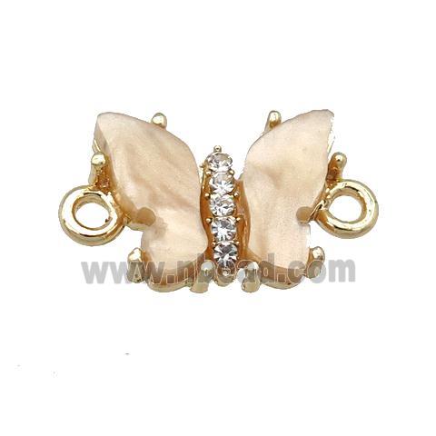 brown Resin Butterfly Connector, gold plated