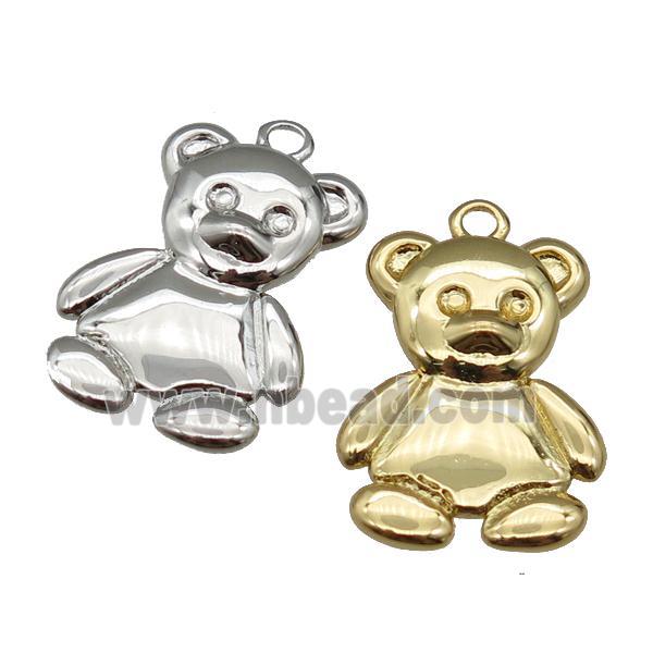 copper Bear pendant, mixed
