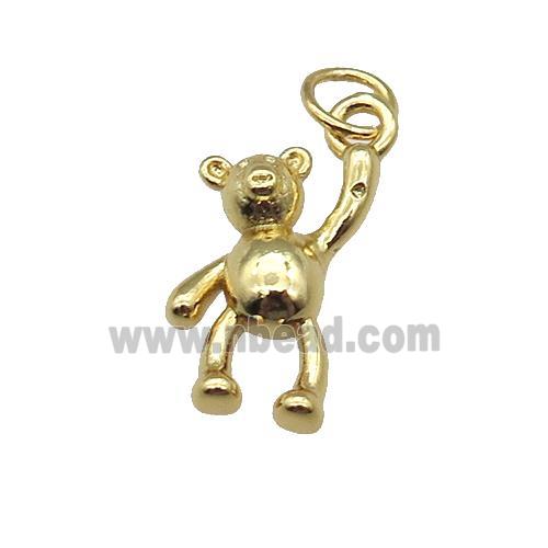 copper Bear pendant, gold plated