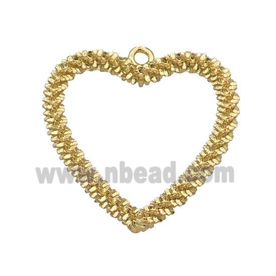 copper Heart pendant, gold plated