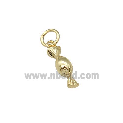 copper sweet pendant, gold plated