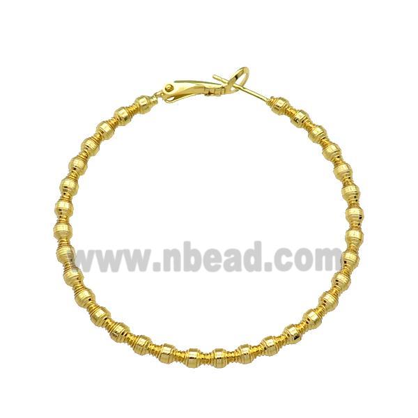 copper Hoop Earring, gold plated