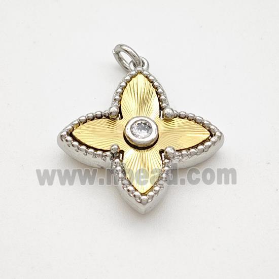 copper star pendant, gold plated