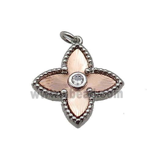 copper star pendant, rose gold