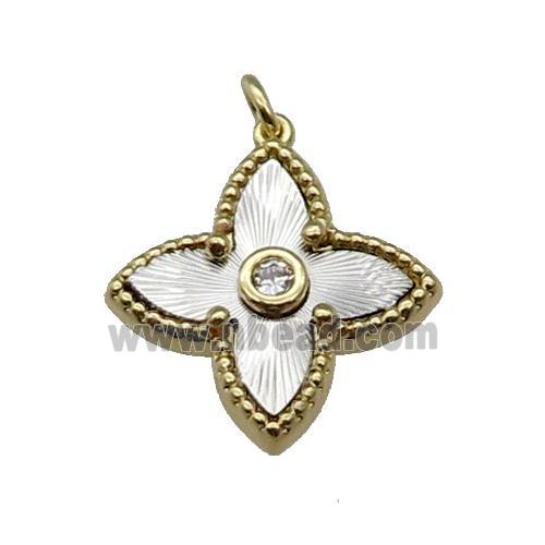 copper star pendant, platinum plated