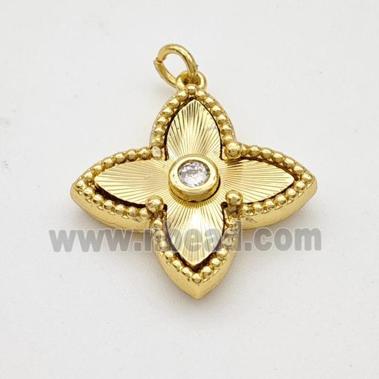 copper star pendant, gold plated