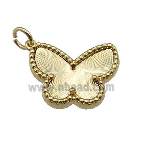 copper Butterfly pendant, gold plated