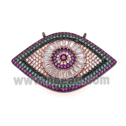 copper Eye pendant pave zircon, rose gold