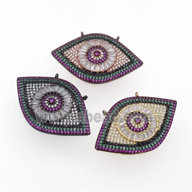 copper Eye pendant pave zircon, mixed