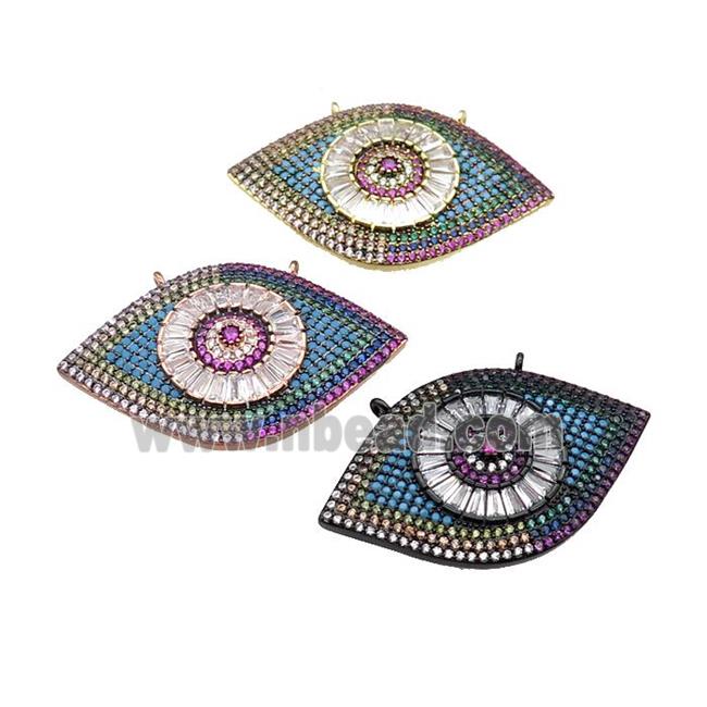 copper Eye pendant pave zircon, mixed