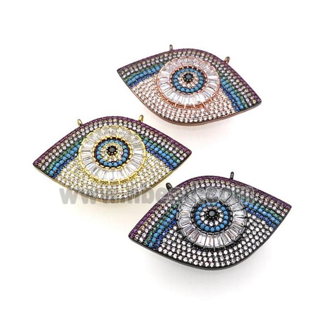 copper Eye pendant pave zircon, mixed