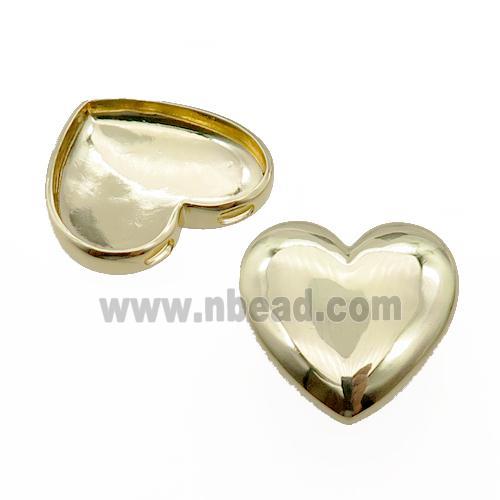 copper Heart pendant, gold plated