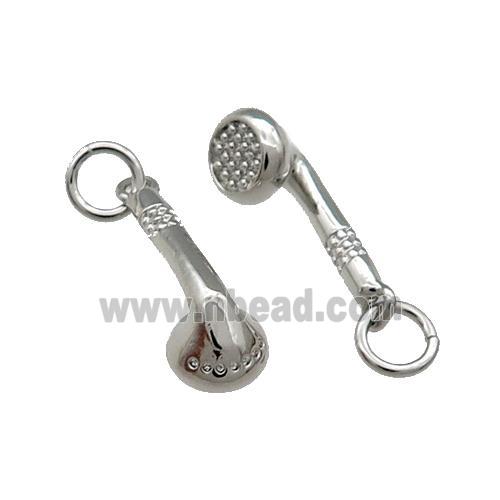 Copper ShowerHeads Charm Pendant Platinum Plated