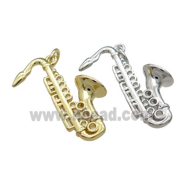 Copper Saxophone Charm Pendant Mixed