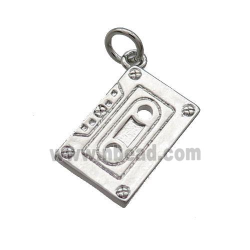 Copper MagneticTape Pendant Platinum Plated