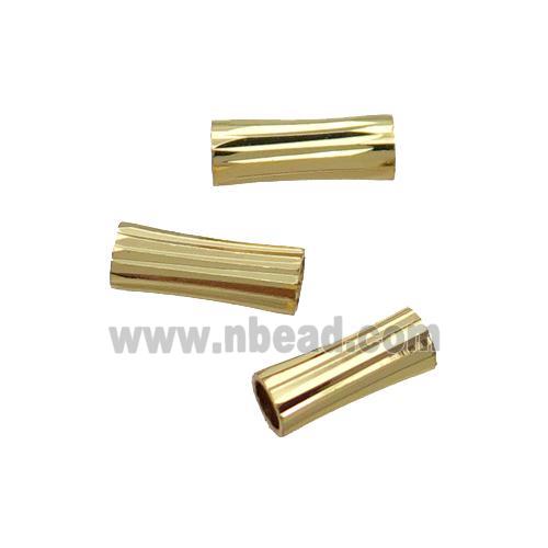 Copper Tube Beads 18K Gold Plated